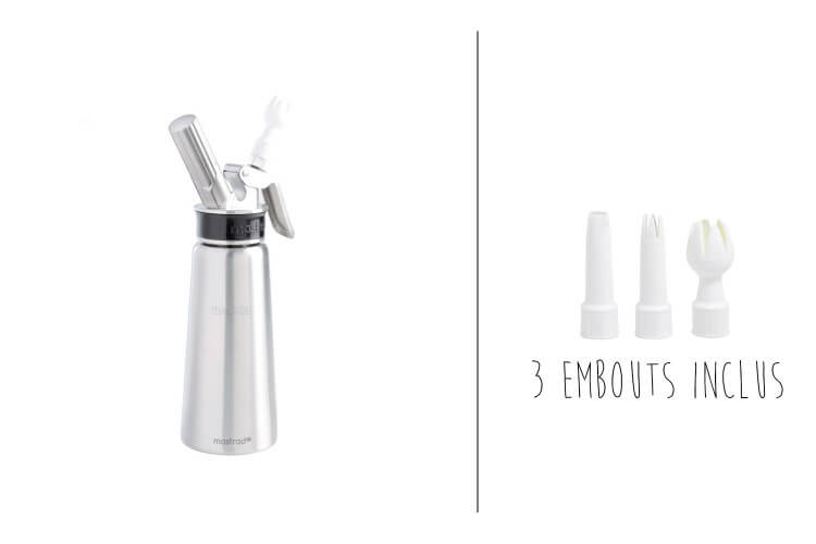 Siphon à chantilly Mastrad PRO en inox