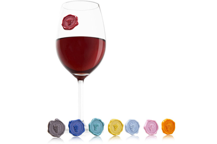 Set 8 marque-verres Vacu Vin C&eacute;pages