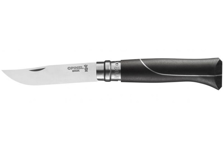 Couteau opinel n&deg;8 Ellipse lame 8,5cm  acier inox manche &eacute;b&egrave;ne
