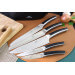 Bloc noir design 5 couteaux cuisine Sabatier International manches bi matières