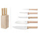 Bloc bois de hêtre 5 couteaux cuisine Opinel Parallèle spécial viande