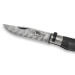 Couteau artisanal Old Bear damas M lame inox 8cm bois d'ayous stratifié avec virole
