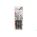 Set 3 couteaux de cuisine Sanelli Jolly acier inox manche noir