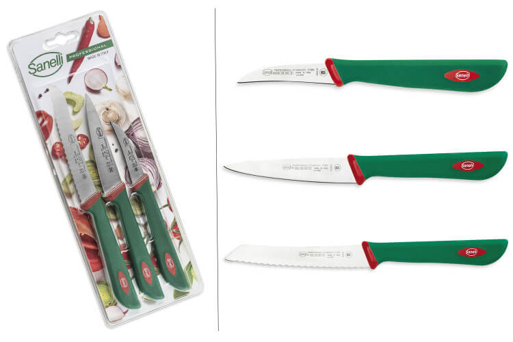 Set 3 couteaux de cuisine Sanelli Premana Professional