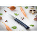 Couteau d'office Intempora Opinel n°226 lame crantée 10cm manche bleu marine