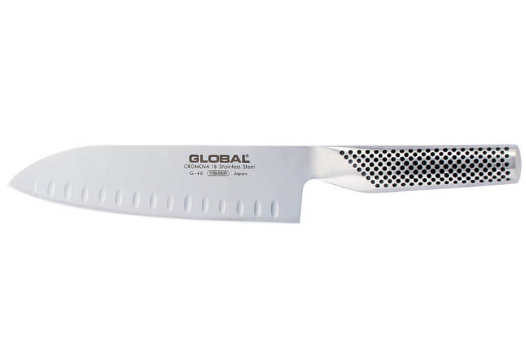 Couteau Santoku Global G80 lame alvéolée 18cm