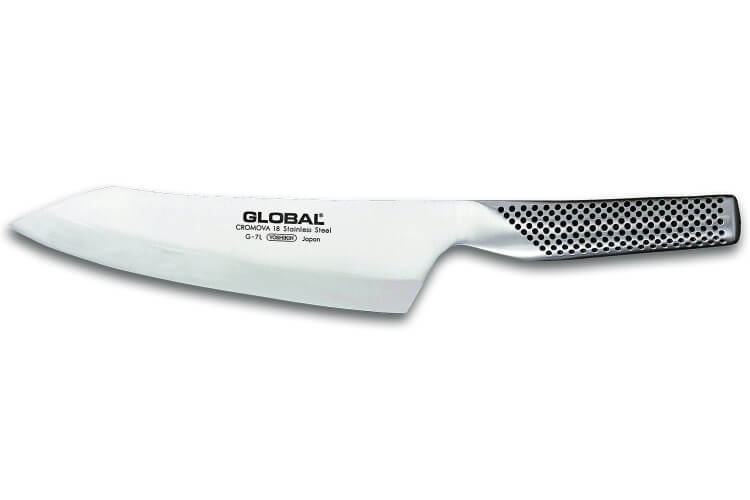 Couteau hachoir japonais Global G7 lame biseautée pour gaucher 18cm