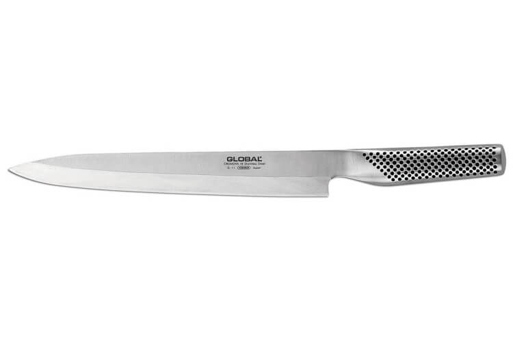 Couteau à poisson Global "Yanagi Sashimi" G11 lame biseautée pour gaucher 25cm