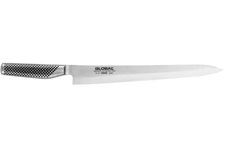 Couteau &agrave; poisson Global "Yanagi Sashimi" G14 lame biseaut&eacute;e pour droitier 30cm