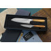 Coffret 2 couteaux Wusaki Fujiko VG10 olivier Santoku + Office