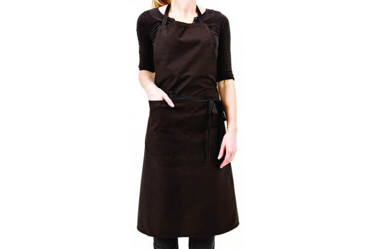 Tablier valet noir Matfer bavette + poche