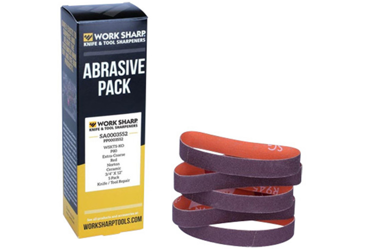 Kit de 5 courroies de remplacement grain 80 pour aff&ucirc;teuse Worksharp WSK1
