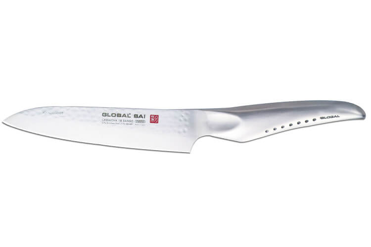 Couteau de chef japonais Global Sai M01 lame martelée 14cm