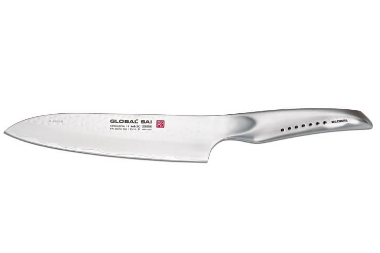 Couteau de chef japonais Global Sai 01 lame martelée 19cm