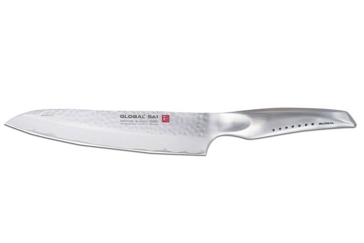 Couteau de chef japonais Global Sai 02 lame martelée 21cm