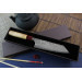 Couteau bunka japonais artisanal Yoshimi Kato 16,5cm VG10 Nickel Damascus cerisier
