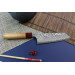 Couteau bunka japonais artisanal Yoshimi Kato 16,5cm VG10 Nickel Damascus cerisier
