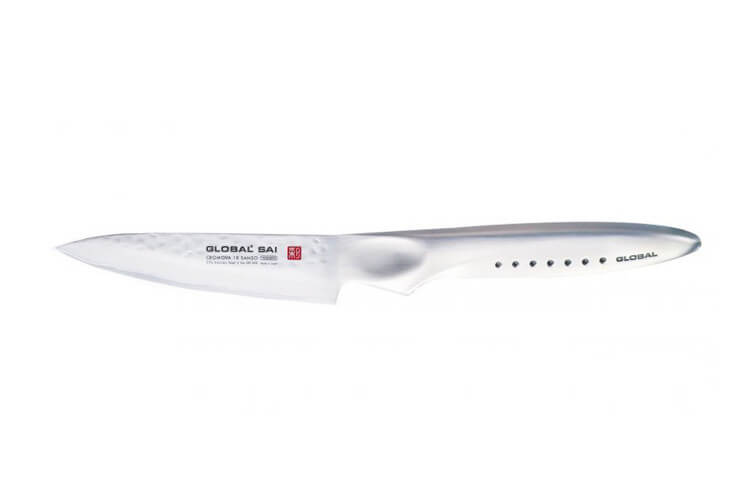 Couteau d'office japonais Global Sai S02R lame martelée 10cm