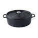 Cocotte ovale Invicta en fonte émaillée noire 35cm