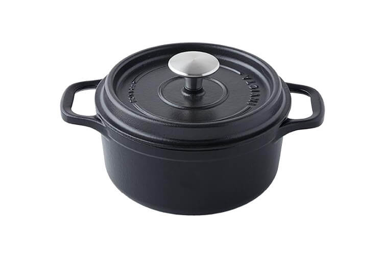 Cocotte ronde Invicta en fonte émaillée noire 20cm