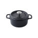 Cocotte ronde Invicta en fonte émaillée noire 20cm