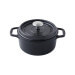 Cocotte ronde Invicta en fonte émaillée noire 24cm