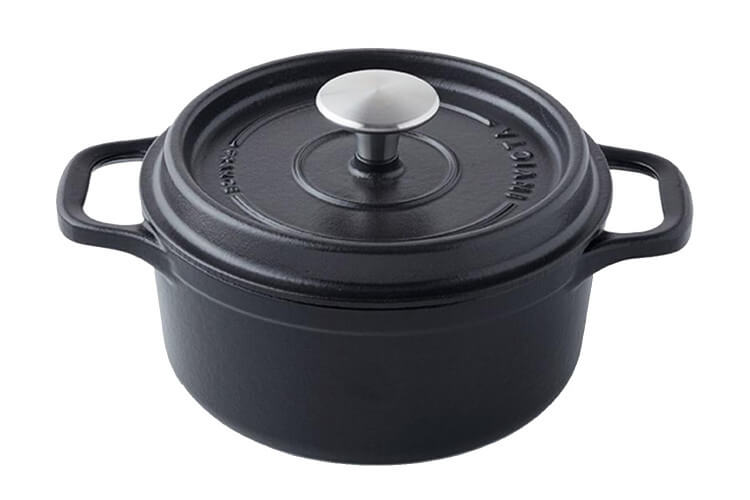 Cocotte ronde Invicta en fonte émaillée noire 32cm
