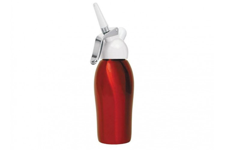 Siphon Liss &agrave; chantilly inox laqu&eacute; rouge - 0.5l