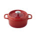 Cocotte ronde Invicta en fonte émaillée rubis 24cm
