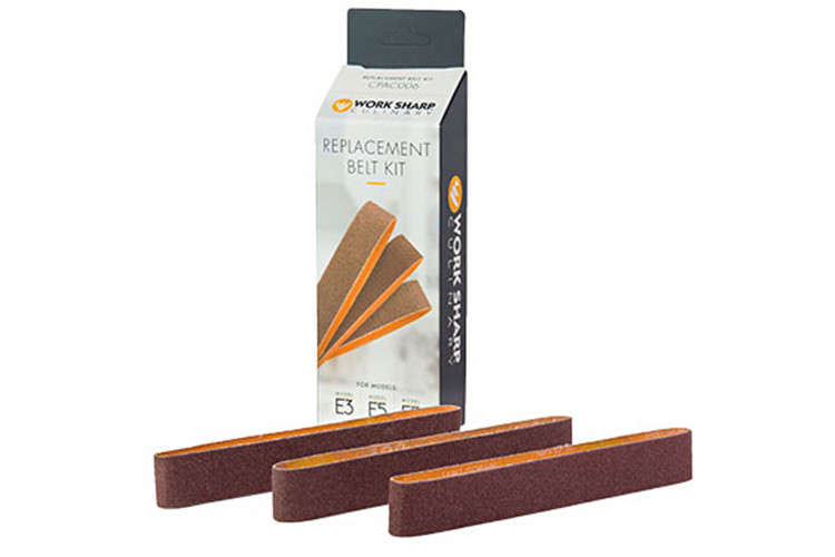 Kit de 3 bandes abrasives Worksharp P120 pour WSCPE4 et WSCPE5