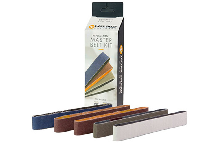 Kit de 5 bandes abrasives Worksharp pour l'aff&ucirc;teuse &eacute;lectrique Culinary E4