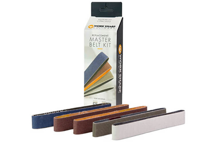 Kit de 5 bandes abrasives Worksharp pour l'affûteuse électrique Culinary E4