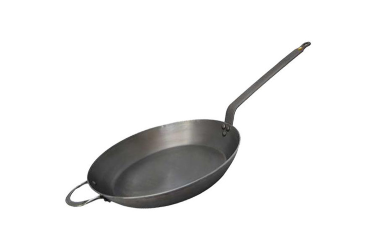 Po&ecirc;le &agrave; frire ronde De Buyer Min&eacute;ral B Element en fer 36cm