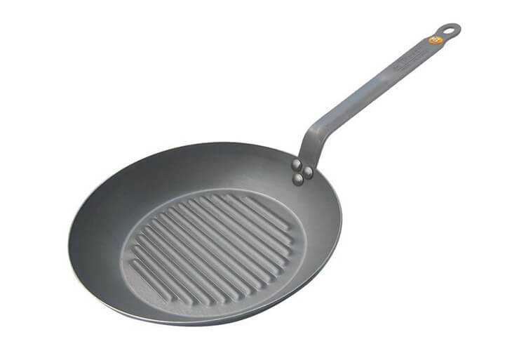 Poêle grill ronde De Buyer Minéral B Element en fer 32cm