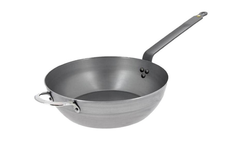 Po&ecirc;le paysanne bord haut De Buyer Min&eacute;ral B Element en fer 32cm