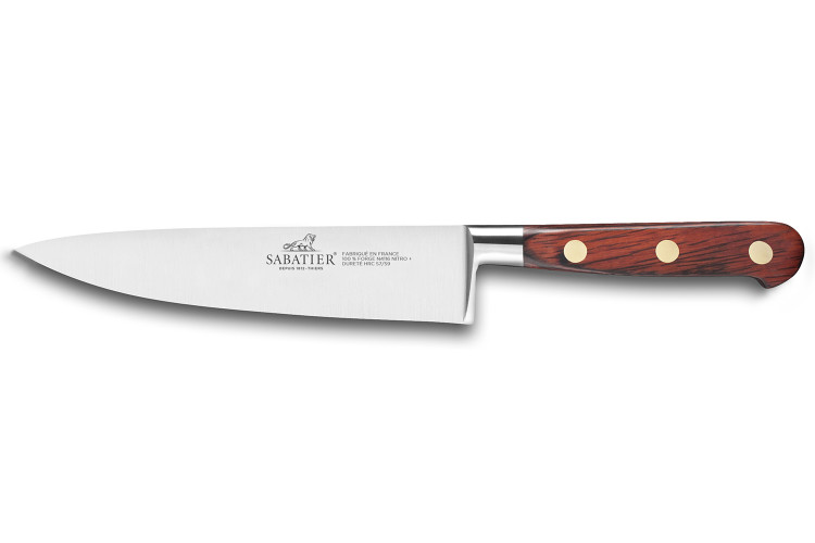 Couteau de chef SABATIER Saveur 100% forg&eacute; 15cm rivets laiton