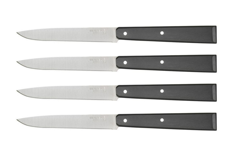 Coffret de 4 couteaux de table Opinel N&deg;125 Pro lames micro dent&eacute;es 11cm
