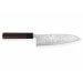 Couteau santoku japonais artisanal Takeshi Saji R2 Damas 18cm