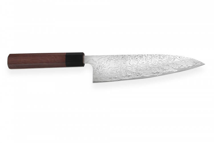 Couteau de chef japonais artisanal Takeshi Saji R2 Damas 18cm