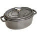Cocotte STAUB ovale en fonte émaillée gris graphite