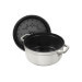 Cocotte STAUB ronde en fonte émaillée truffe blanche