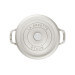 Cocotte STAUB ronde en fonte émaillée truffe blanche