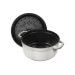 Cocotte STAUB ronde en fonte émaillée truffe blanche
