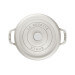 Cocotte STAUB ronde en fonte émaillée truffe blanche