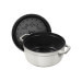 Cocotte STAUB ronde en fonte émaillée truffe blanche