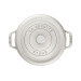 Cocotte STAUB ronde en fonte émaillée truffe blanche