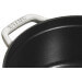 Cocotte STAUB ronde en fonte émaillée truffe blanche