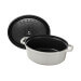Cocotte STAUB ovale en fonte émaillée truffe blanche