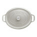 Cocotte STAUB ovale en fonte émaillée truffe blanche