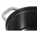 Cocotte STAUB ovale en fonte émaillée truffe blanche